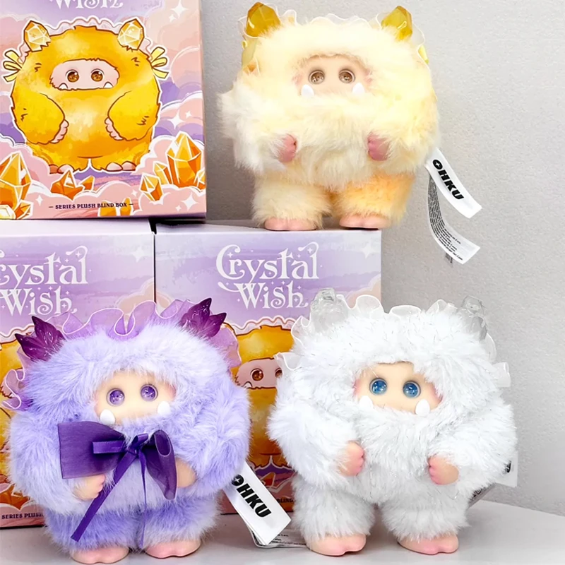 

Giggle Monster Crystal Wish Series Mystery Box Anime Figure Bag Pendent Keychain Gifts Giggle Monster Plush Blind Box Girl Toys