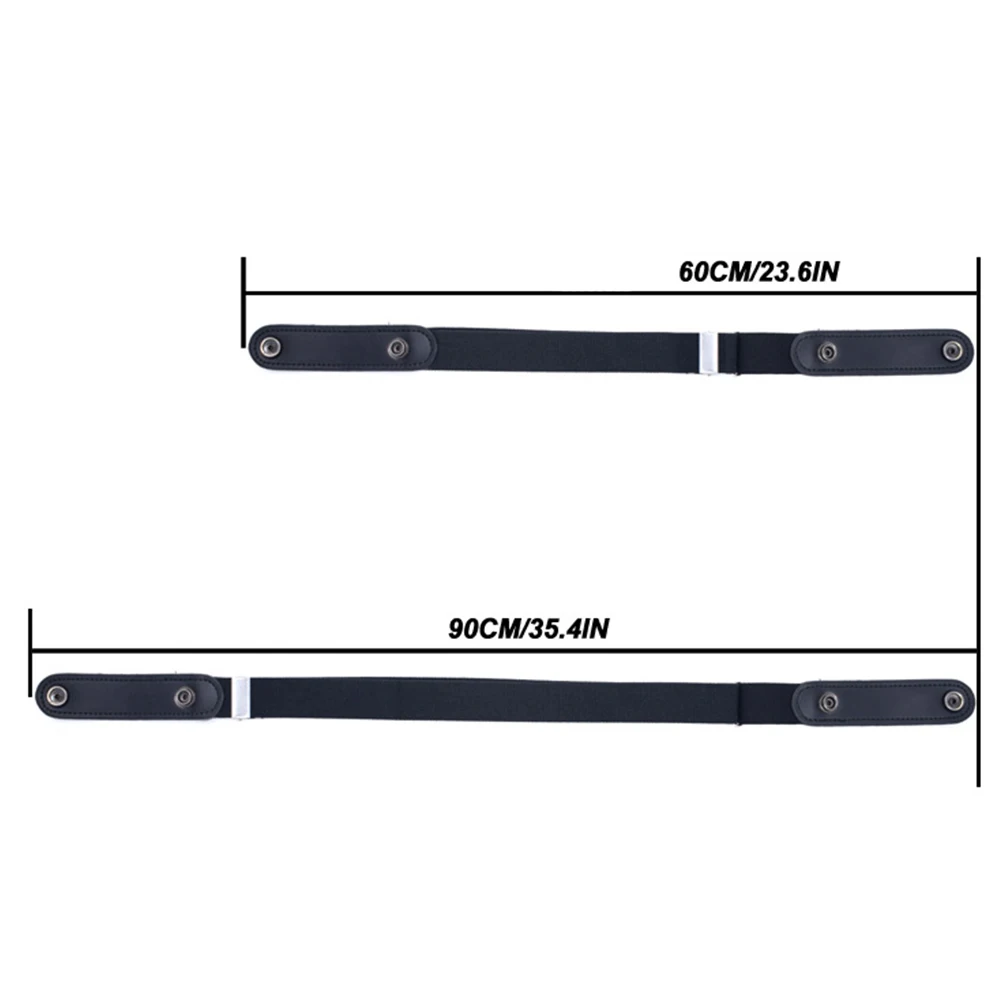 

Fashion Stretchy Unisex Elastic Waist Belt No Buckle Adjustable For Jeans Pants Dress Black Comfortable Fit Perfect Gift For