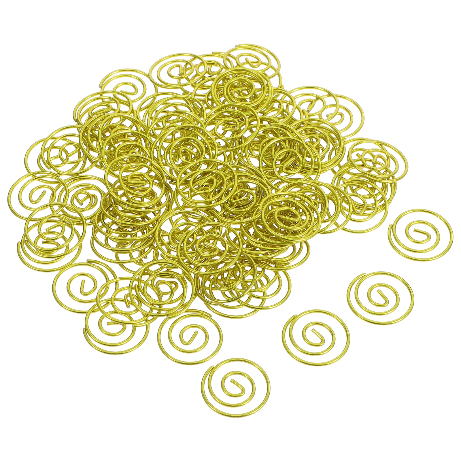 

100pcs Metal Round Paperclips Small Circular Document Clamps File Sorting Office Organizers Sturdy Wire Bookmarks