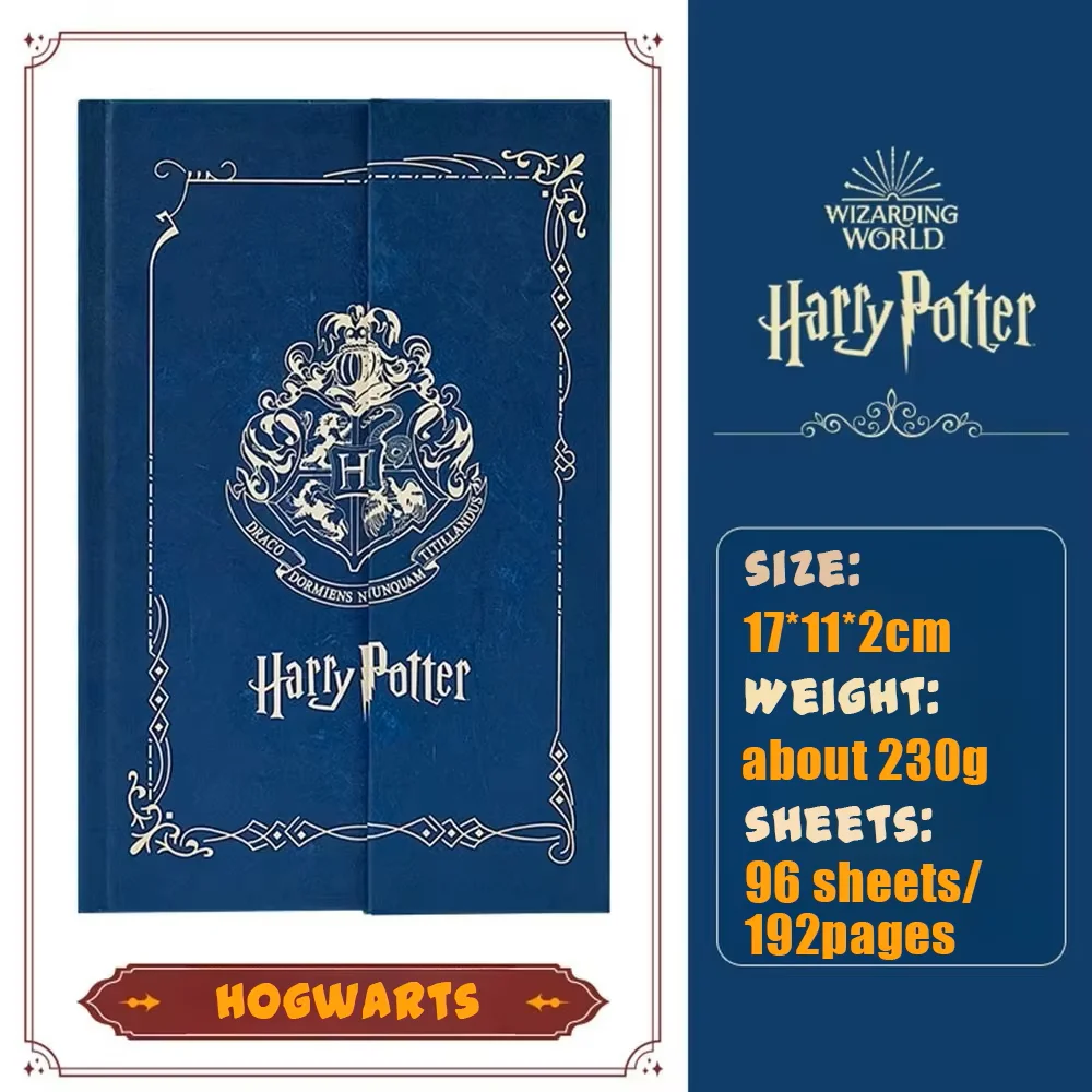 Cuaderno de Tapa Dura Original de Harry Potter, Diario de las Cuatro Casas de Hogwarts, para Estudiantes, Material Escolar, Regalos para Niñas