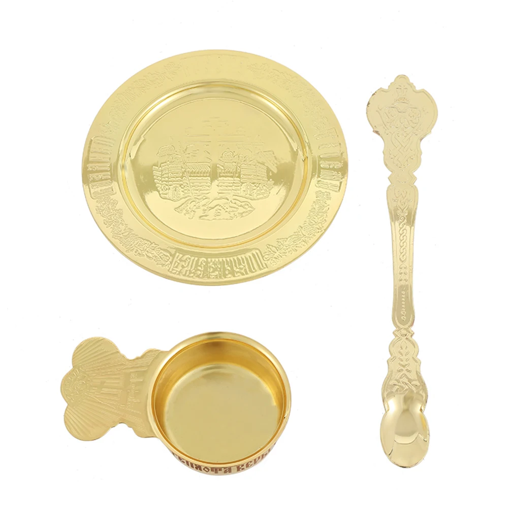 HTISOK Orthodoxes Kreuz Ostkirche Orthodoxes Heiliges Öl Zeremonielle Artikel Metallware Gebetsfederhalter Goldbeschichtung – Detail 6