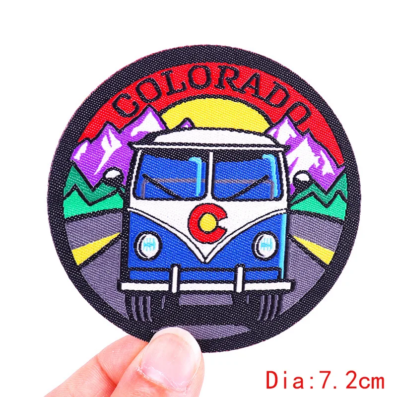 Outdoor Travel Patch Mountain Patches On Clothes Sew On Patches For Clothing Applique On Fabric Nature Adventure Badge Stickers