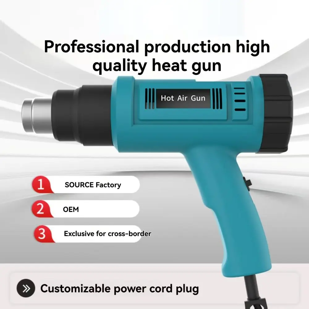 

2000W Electric Hot Air Gun 220V 110V Industrial Dual Wind speed Temperature controlled Building Hair Dryer For Crafts And DIY