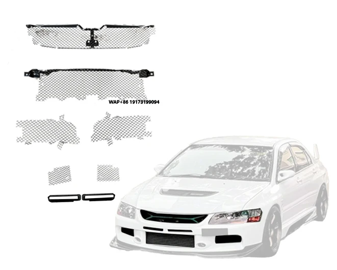 

For EVO 9 Auto Spare Part Front Grille Lancer Evolution 7 8 9 Front Bumper Grille Trim Replacement Accessory Body Kit