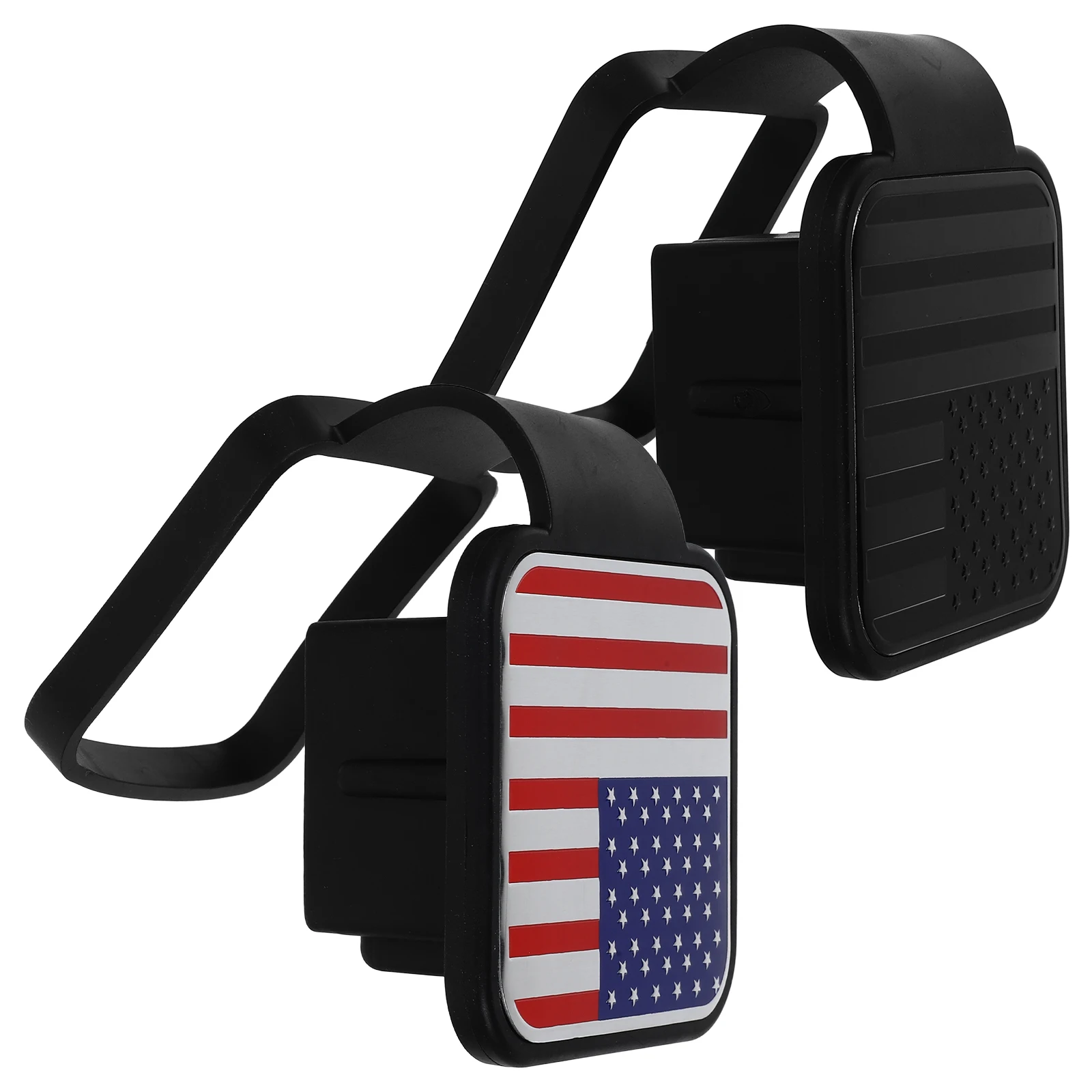 

4pcs Trailer Hitch Covers Rubber Plug American Flag Protection Cap Tow Protector for Cars Trucks Easy Install Wear Resistant