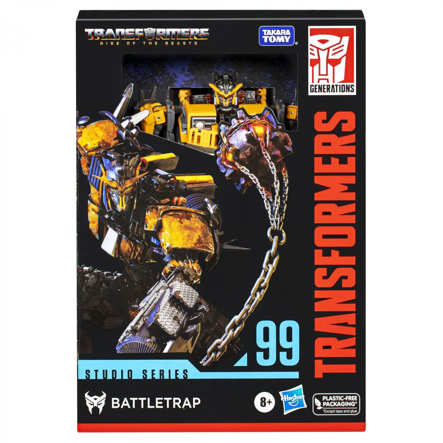 Transformers Studio Series Voyager Class 99 Battletrap Toy, Rise of The Beasts, 6.5-Inch, Action Figure for Boys Ages 8 and Up