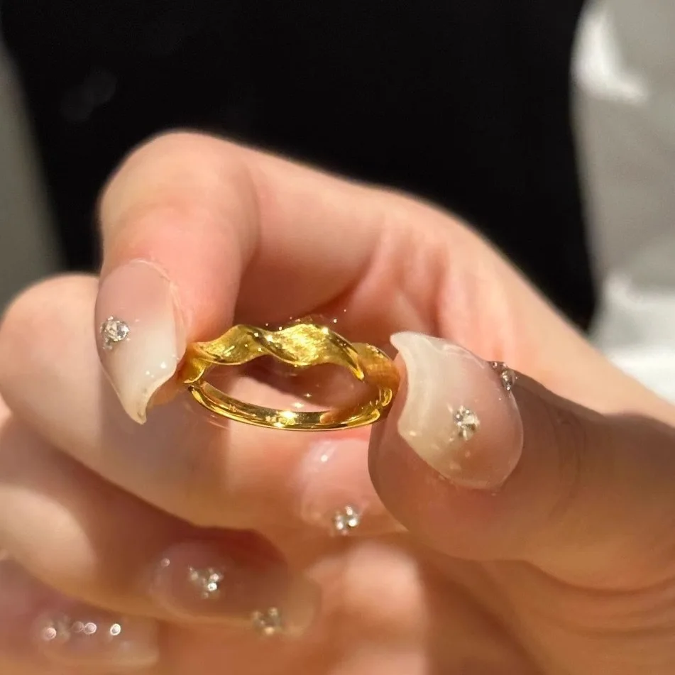 

Обручальные кольца из стерлингового серебра 925 пробы с волнами для женщин, штабелируемые свадебные винтажные элегантные дизайнерские ювелирные изделия, женские аксессуары