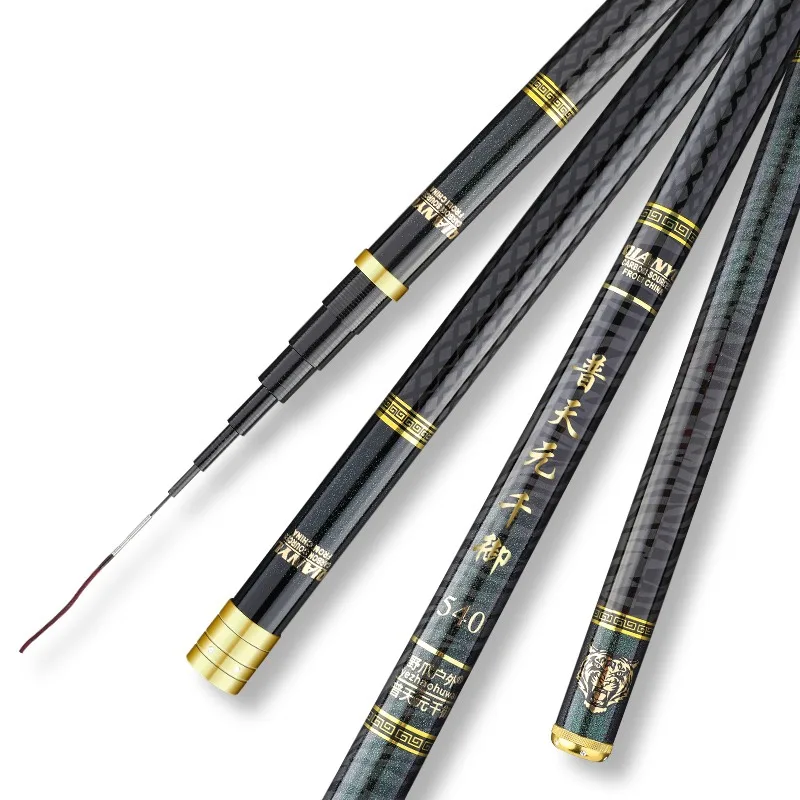 

2.7M/4.5M/5.4M/6.3M/7.2M/8M/10M Telescopic Stream Rod Carbon Reservoir Pond Fishing Rod Super Light Hard Fiber Hand Fishing Pole