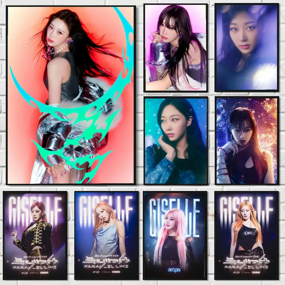 K-KPOP idol G-Giselle Painting Calligraphy Canvas Art Styles, Wall Art Decor, Living Room Decor