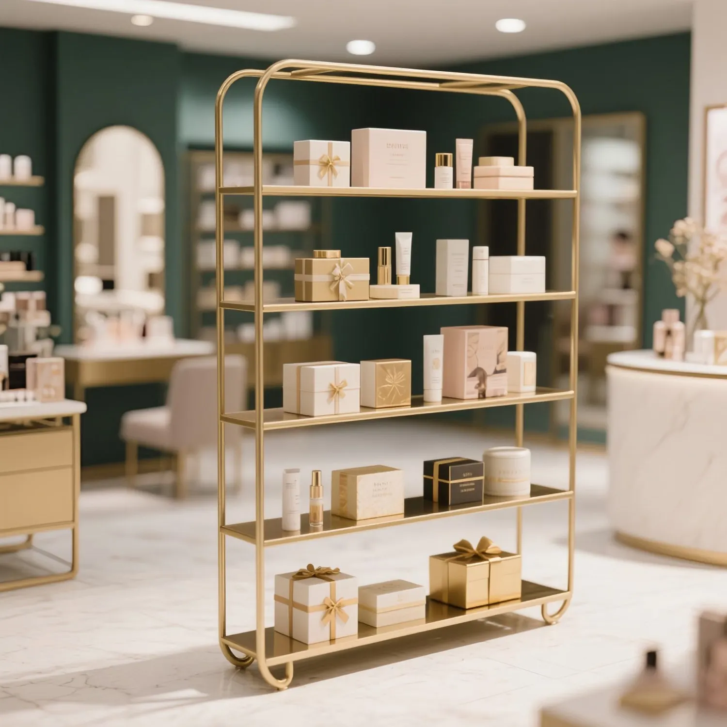 

Витрина для демонстрации товаров, коммерческий стеллаж для хранения товаров салонов красоты, витрина, стеллаж для хранения полотенец для парикмахерских, Light Lux