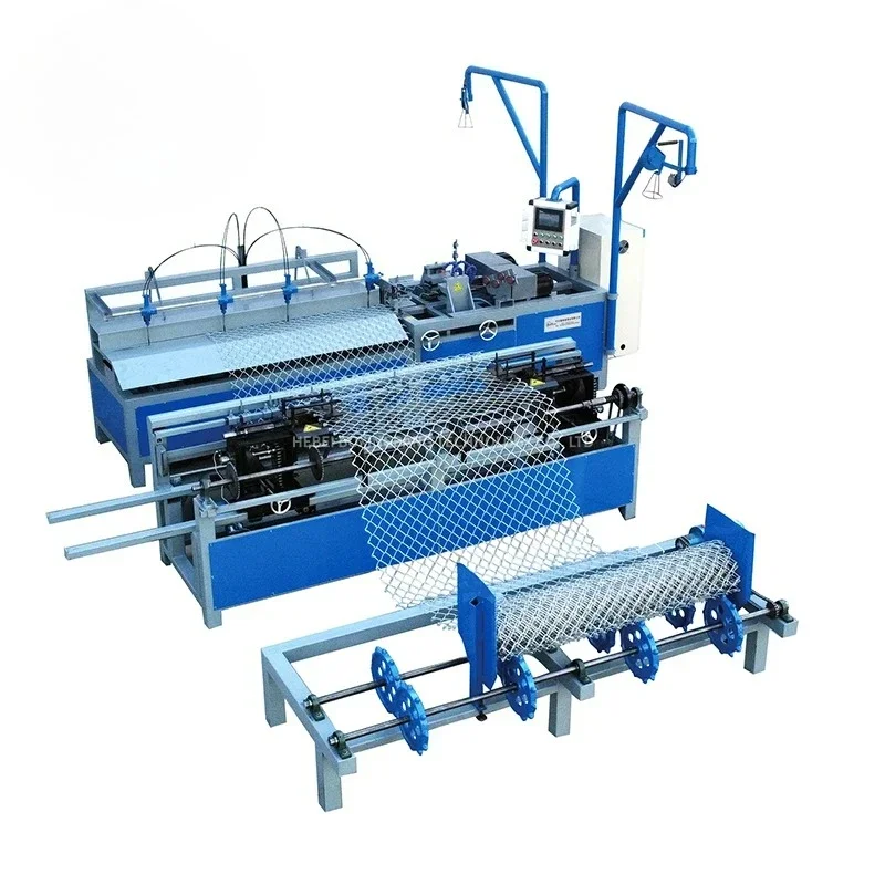 Customized Fully Automatic Double Wire Mesh Chain Link Fence Weaving Net Making Machine Factory Best Price In India