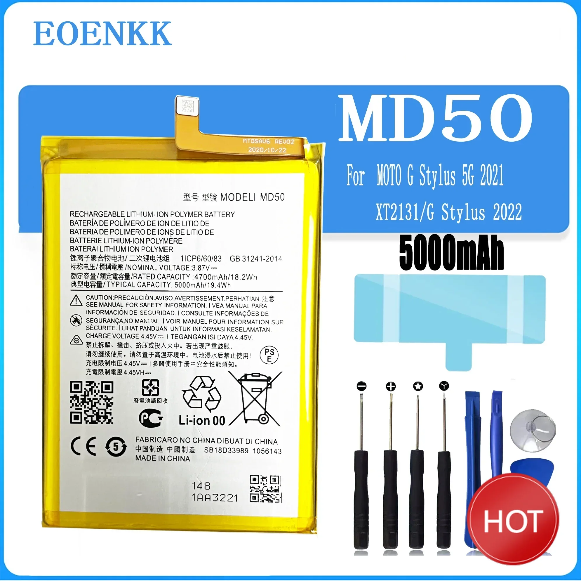 

Original Battery MD50 for Motorola MOTO G Stylus 5G 2021/XT2131/G Stylus 2022+Tloos