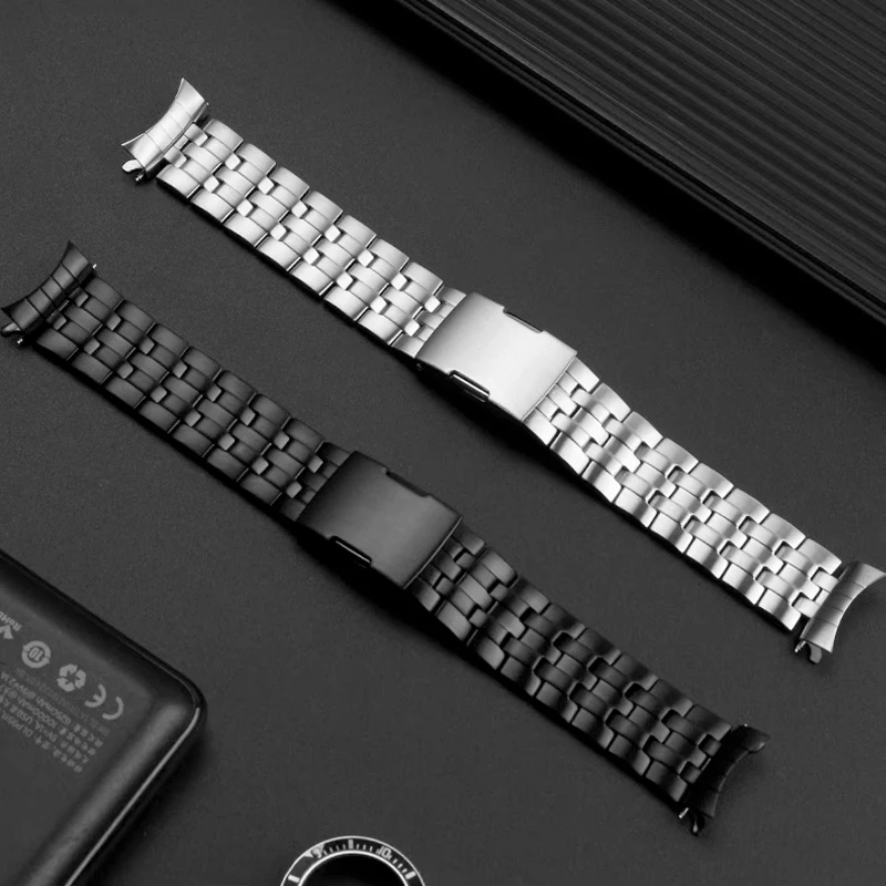 22mm Stainless Steel Bracelet for Casio Edifice Metal Series Light Wave Watch EQW-M710DB Refined Steel Bracelet With Arc Mouth