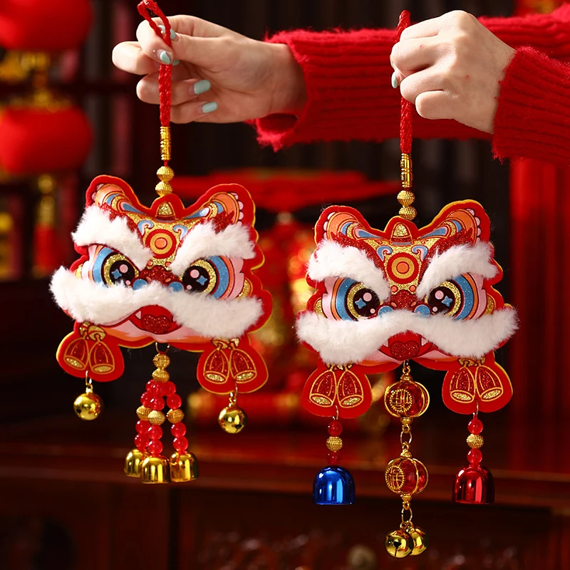 Cute Chinese New Year Decorations Snake Year Pendant Spring Festival Lion Dance Happy New Year Home Hanging Ornament