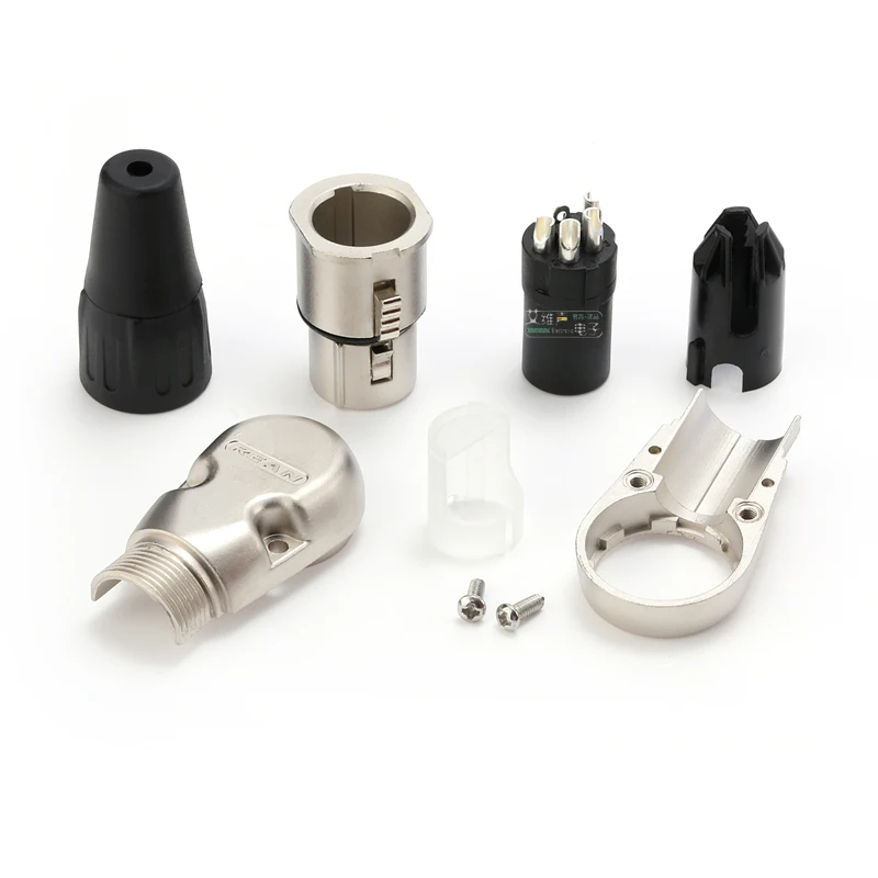 Neutrik RC4MR/RC4FR 4-adriger 90°-Biegeanschluss ° XLR Symmetrischer Stecker R Audio XLR Lötanschluss – Detail 10