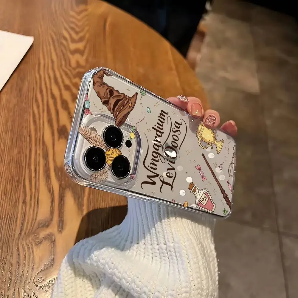 H-Potters Wand Harries Phone Case For IPhone 17 16 15 12 11 Pro Max 14 Plus 13 Mini Clear Cover Soft Funda view 3