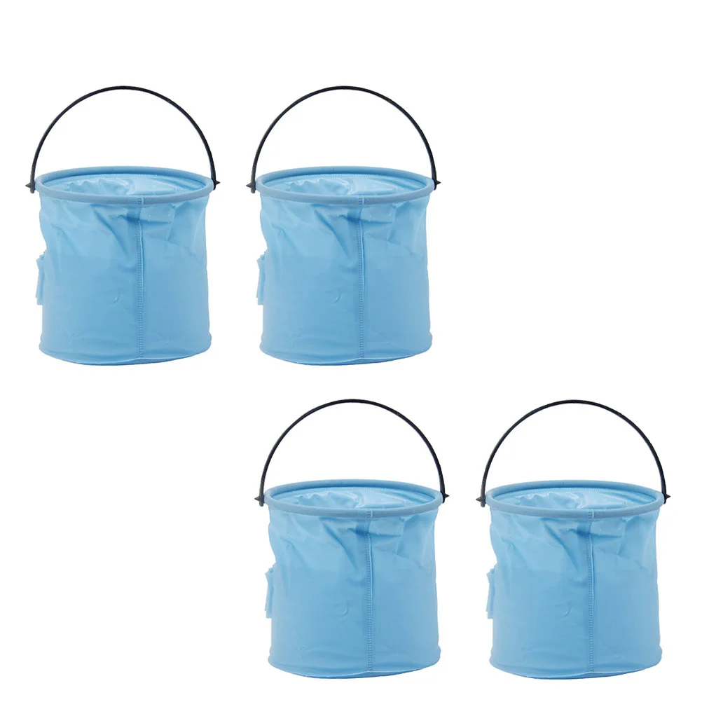 

4 Pcs Detergent Pencil Holder Child Bucket with Lid Folding Bracket Rubber Foldable Washing Machine Compartment Painting Brush