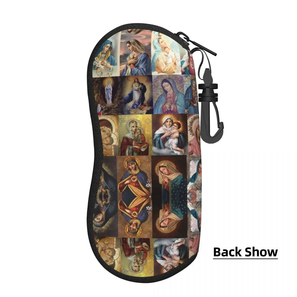 Custom Virgin Mary Sunglasses Soft Case Neoprene Zipper Catholic Christian Shell Eyeglass Case Custom Protective Box For Glasses