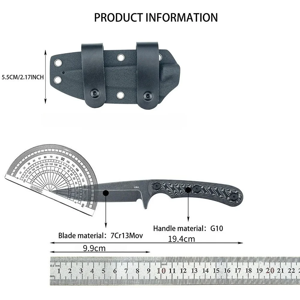 High Hardness Jungle Adventure Climbing Portable Fixed Knife Outdoor Sparrow Camping Fishing BBQ Practical Knives EDC Multitools