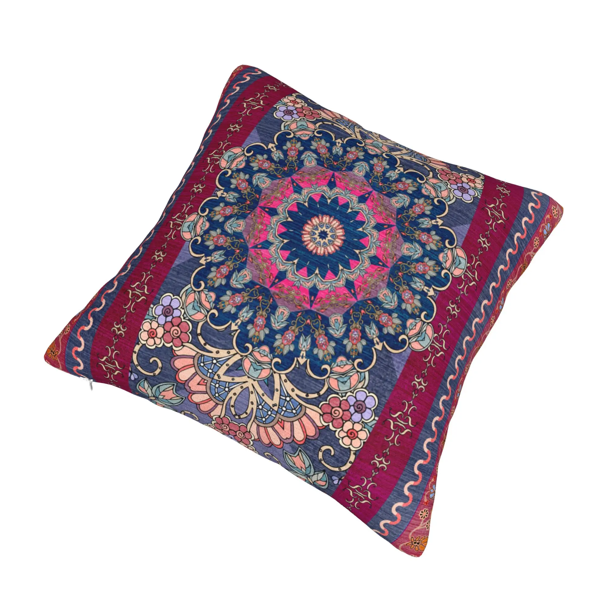 Antique Persian Rug Cushion Cover 45x45cm Bohemia Ethnic Tribal Carpet Soft Nordic Pillow Decoration Salon