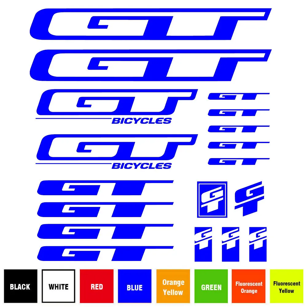 Kit For GT BIKES Vinyl Graphic Bike Frame Stickers Decal Mountain Bicycle Cycling MTB BMX Road Frame