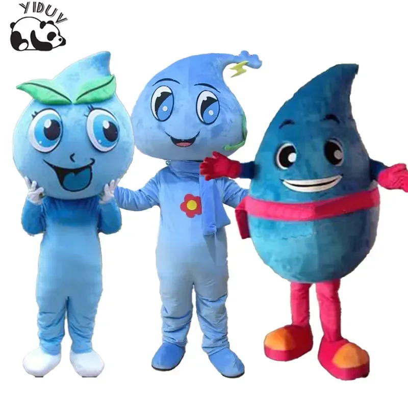 Cartoon Water Drop Mascot Costumes Environmental Protection Cute Small Water Drop Cosplay Props Party Festival Performance Set