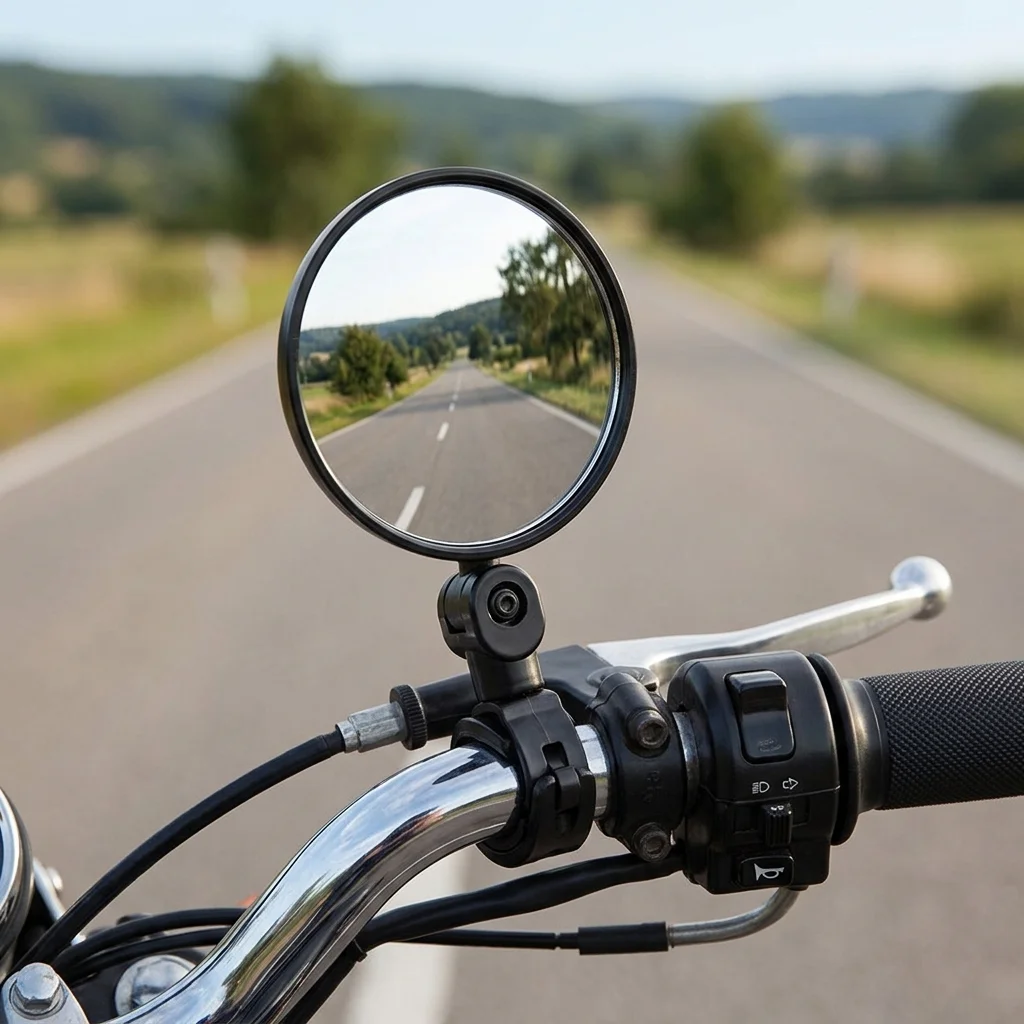 1/2Pcs Motorcycle Rearview Mirror Rear View Mirror 360 Rotation Round Rotating Side Mirrors Mirror Spoiler Rear View Mirrors