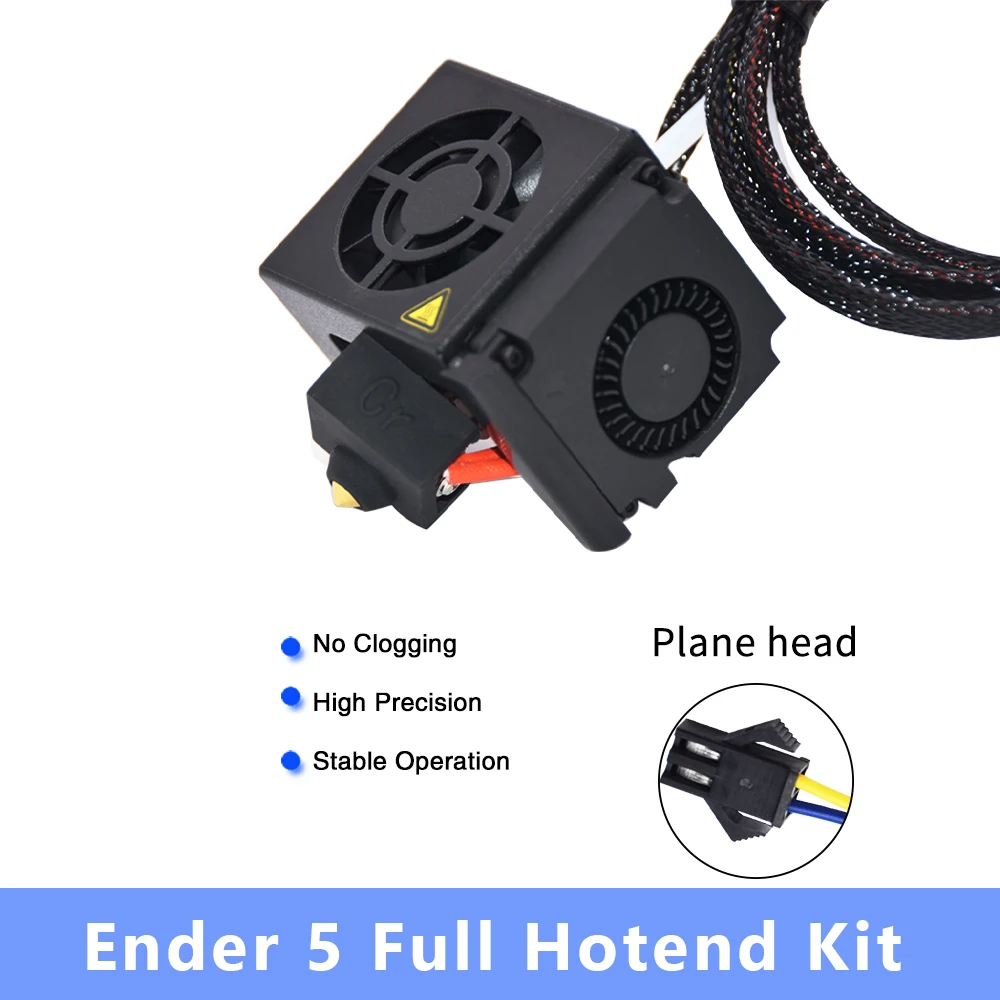 Creativity Ender5 MK8 Extruder Full Hotend Kit with 4010 Fan 0.4mm Nozzle For 3D Printer Ender-3/V2 CR-10 3D Printer Accessories