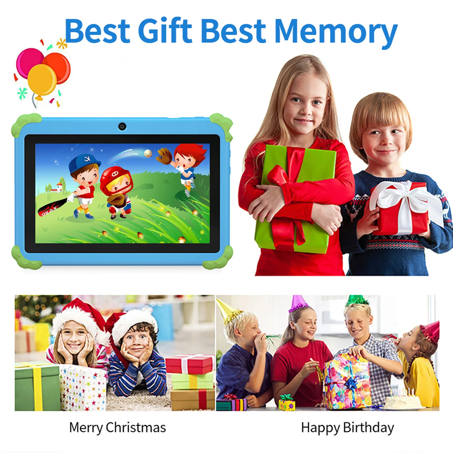 New 7 Inch Cartoon Pattern Kids' Tablet Android 13, 4GB RAM 64GB ROM, 1TB Expand, WiFi, 4000mAh Battery, Dual Camera, Google Pad