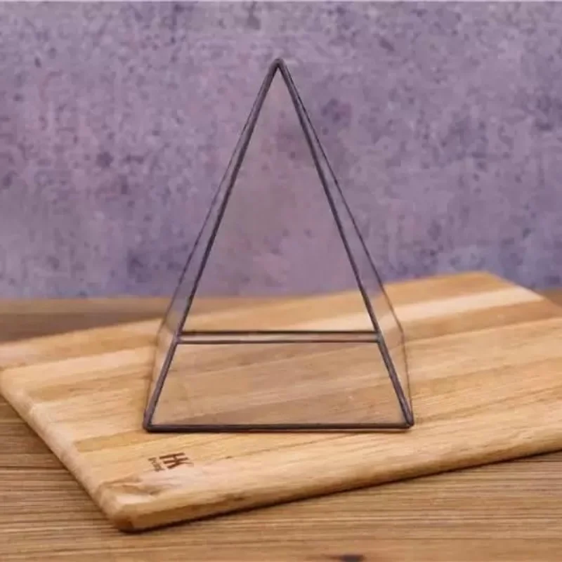 Pyramid Geometric Glass Terrarium Succulent Plants Container Planter Bonsai Flower PotGardening Decoration