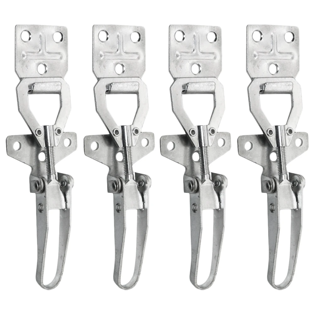 

4pcs Beehive Connector Silver Lock Latch Beekeeping Tool Adjustable Hive Fasteners Durable Toggle Clamp Buckle Beehive Hardware