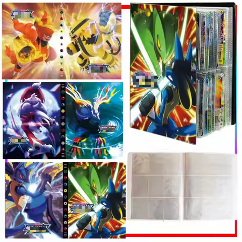 Pikachu Card Album Cartoon Eevee Photo Album Laser Edition Large Capacity Nine-Grid Storage Festival Gift Anime Merchandise