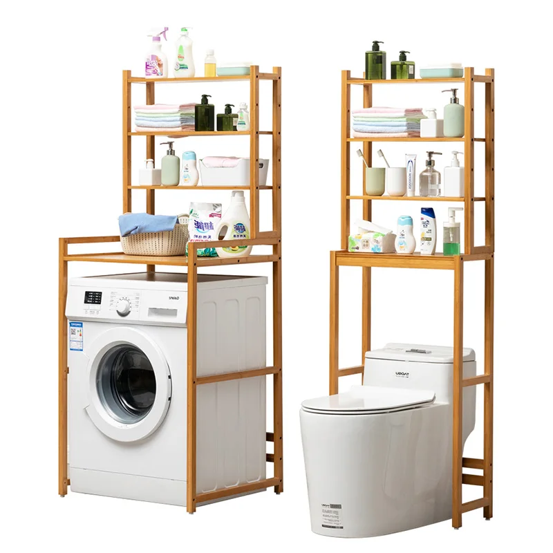 Multi-functional storage toilet storage rack strong load-bearing bathroom storage wall-mounted toilet washing machine toilet