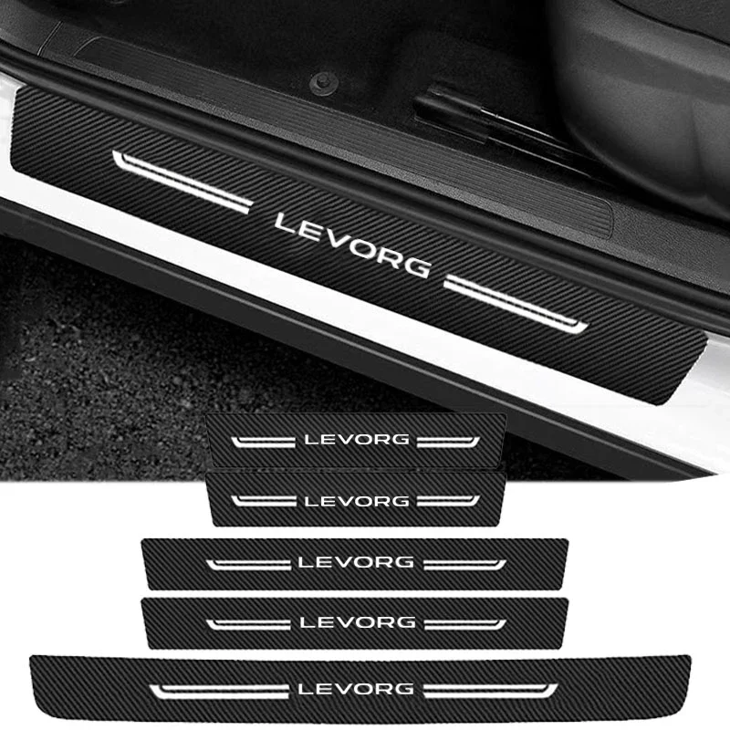 Car Stickers for Subaru Levorg 2023 Door Threshold Sill Scuff Plate Decals Protector Rear Trunk Bumper Strip Tape Accessories