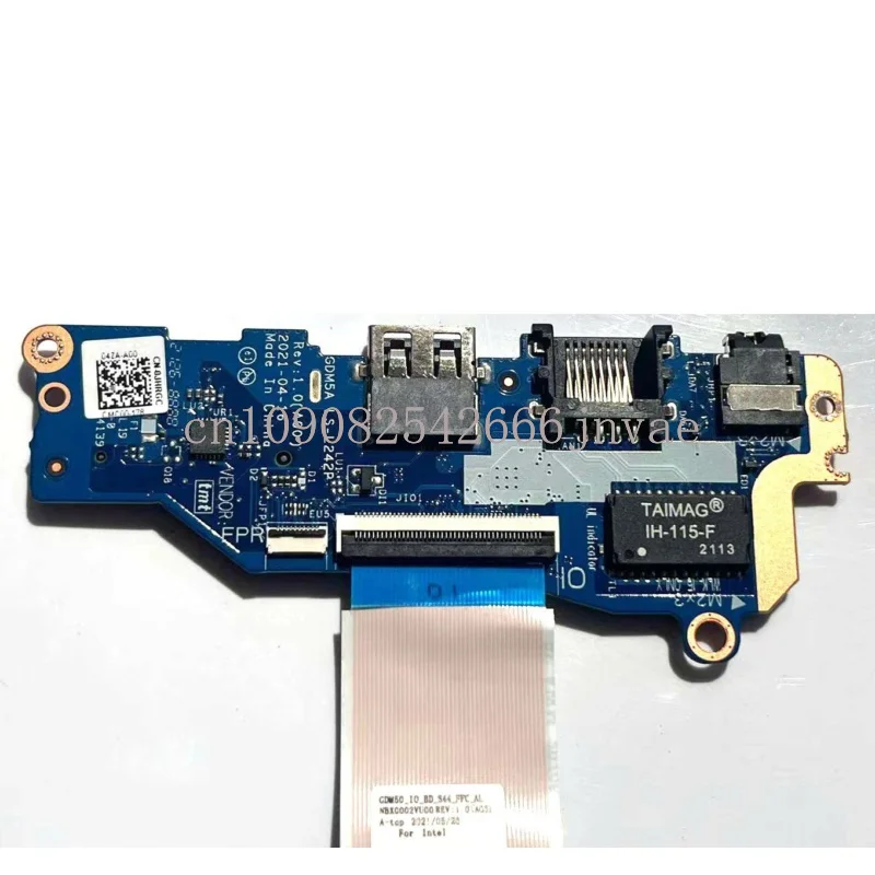 New GDM5A LS-L242P USB Audio RJ45 SD IO Board For Dell Vostro 3510 3511 3515