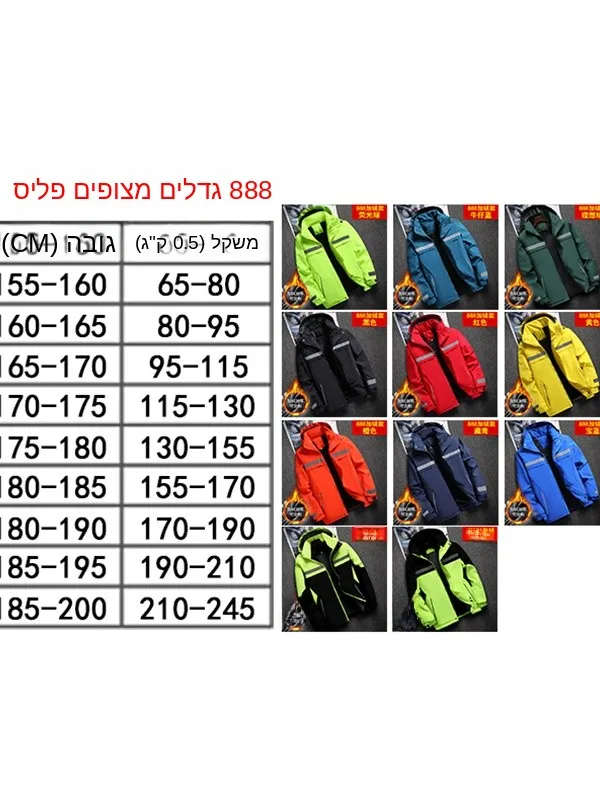 Thickened Fleece Lined Short Cotton Jacket for Men Winter Workwear Engineering Uniform Short Work Coat Labor Protection Jacket