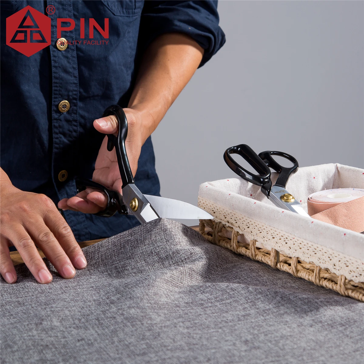 

PIN Left Handed Sewing Scissors 10" & 12" Professional Tailor Shears, Stainless Steel for Cutting Fabric Leather Denim Craft