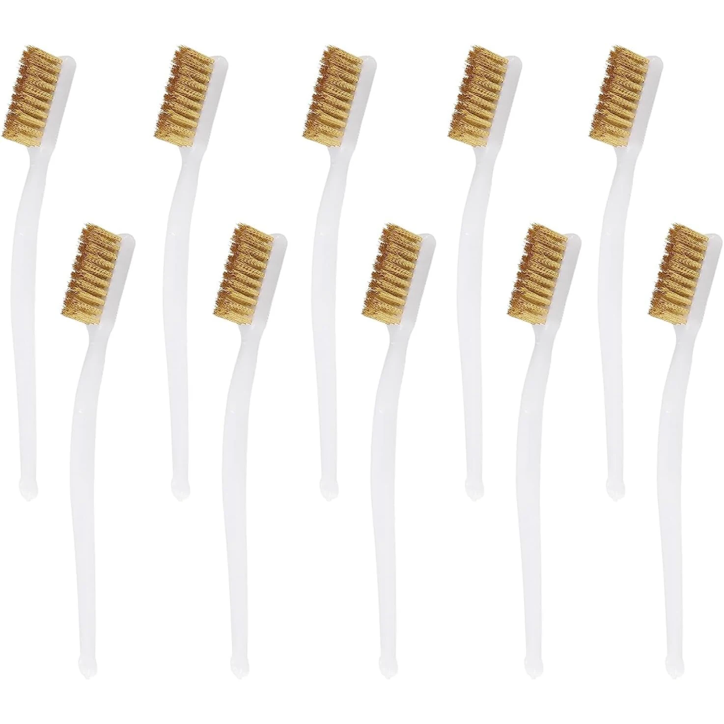 10pcs 3D Printer Nozzle Cleaning Copper Wire Toothbrush Tool Copper Brush Handle Hot Bed Cleaning Toothbrush