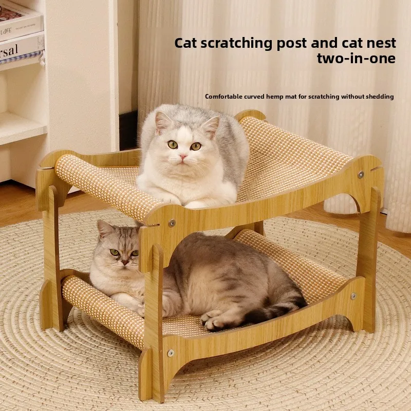 CXX cat nest cat scratching board is integrated, universal in all seasons, stacked on top and bottom bunk warm villa