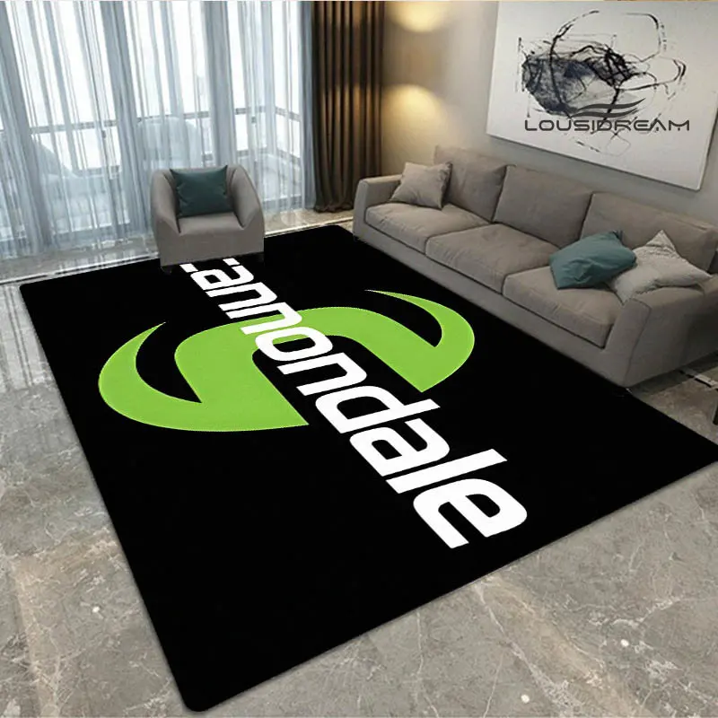 Bicycle brand logo printed carpet fashion home decoration non -slip carpet photography propsmal area rug birthday gift