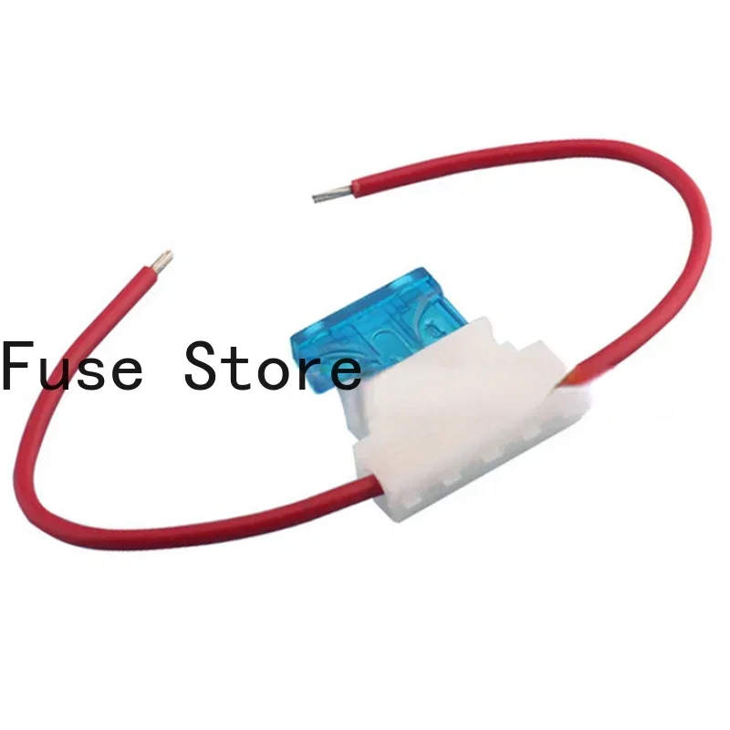 10PCS White Car Fuse Box T-shaped  Glued Medium   With 2 Terminals And Additional Wiring.