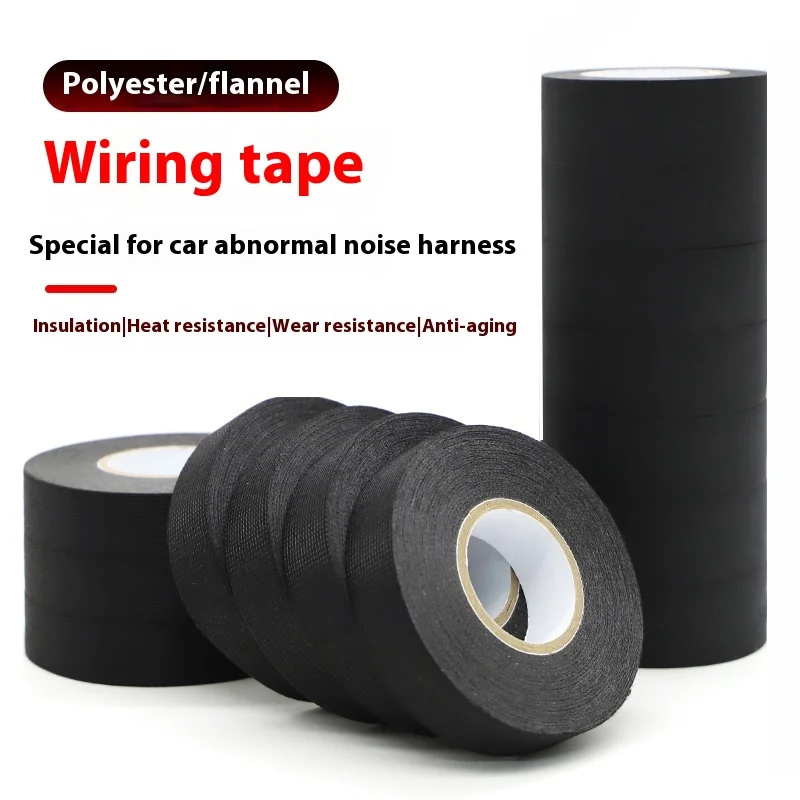 

Automobile Wiring Harness Tape, High Temperature Resistant, Fire Retardant Polyester, Noise Reduction Insulation Black Tape