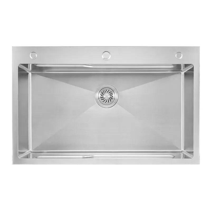 STLF High-end multifunctional single bowl sink Handmade stainless steel top mounted single hole Durable scratch-proof kitchen