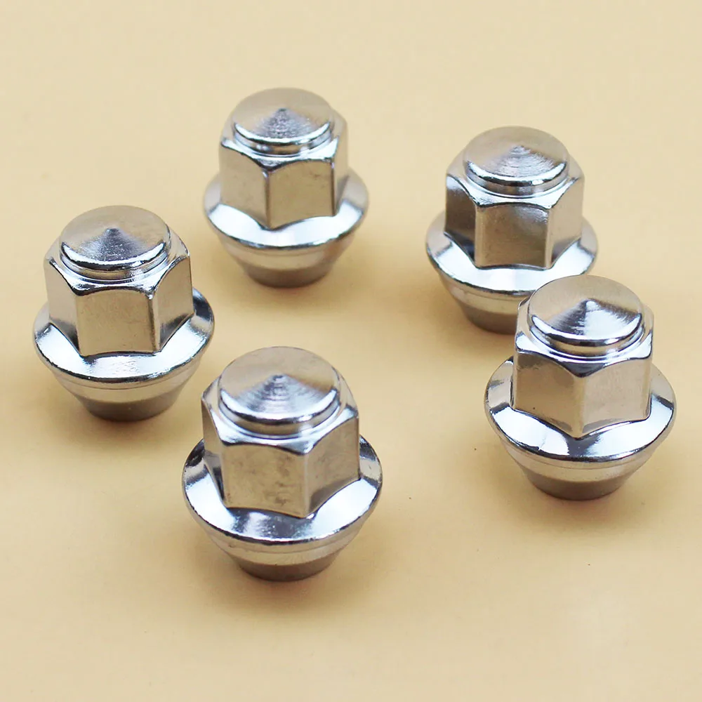 Car Styling 5PCS/lot Chrome Wheel Lug Nuts for Ford Foucs MK3 Mondeo KUGA Escape Fiesta Fusion Lincoln M12*1.5