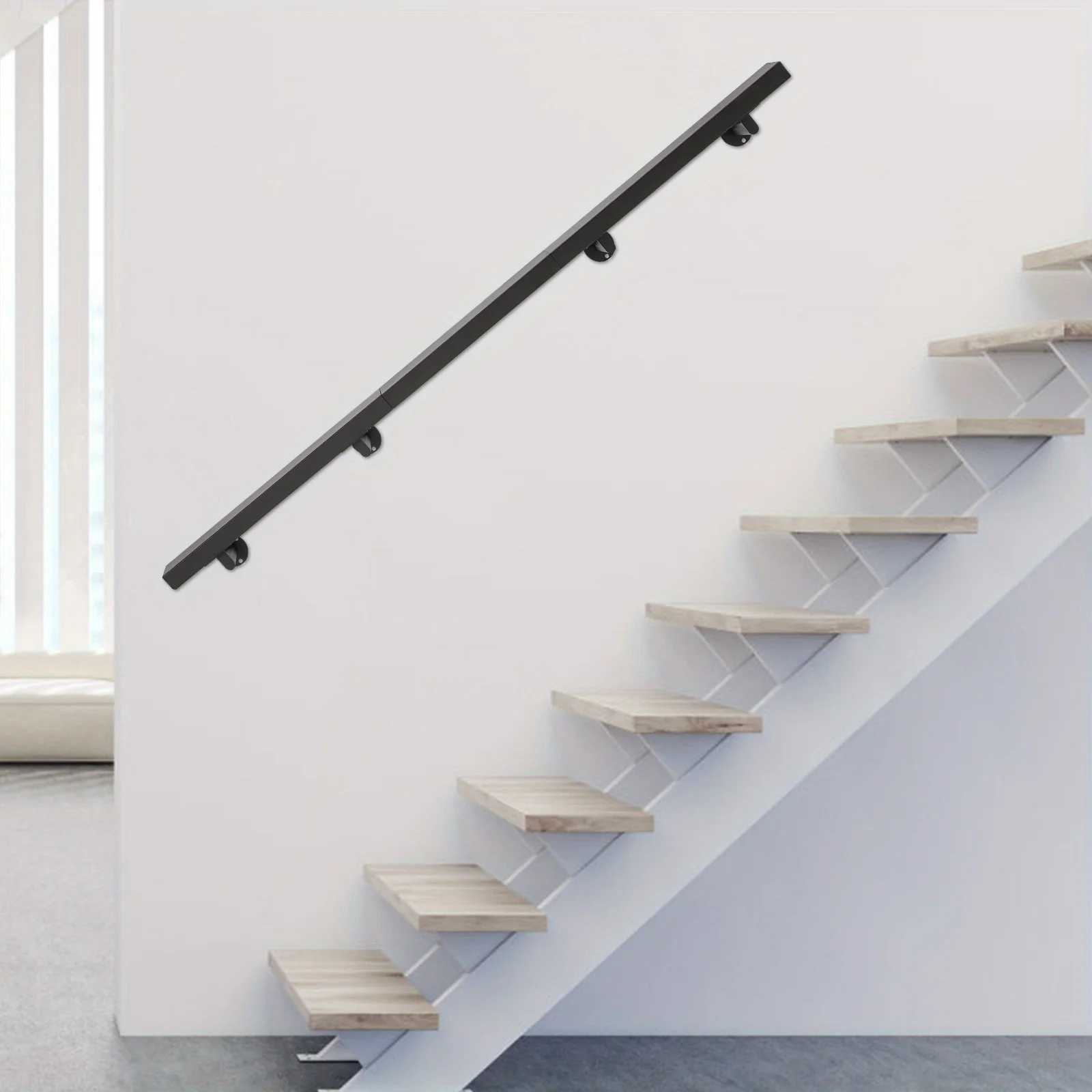 ระบบราวจับสแตนเลสขนาด 6 ฟุต |   ราวบันไดสําหรับงานหนักความจุ 200 ปอนด์สําหรับในร่ม/กลางแจ้ง