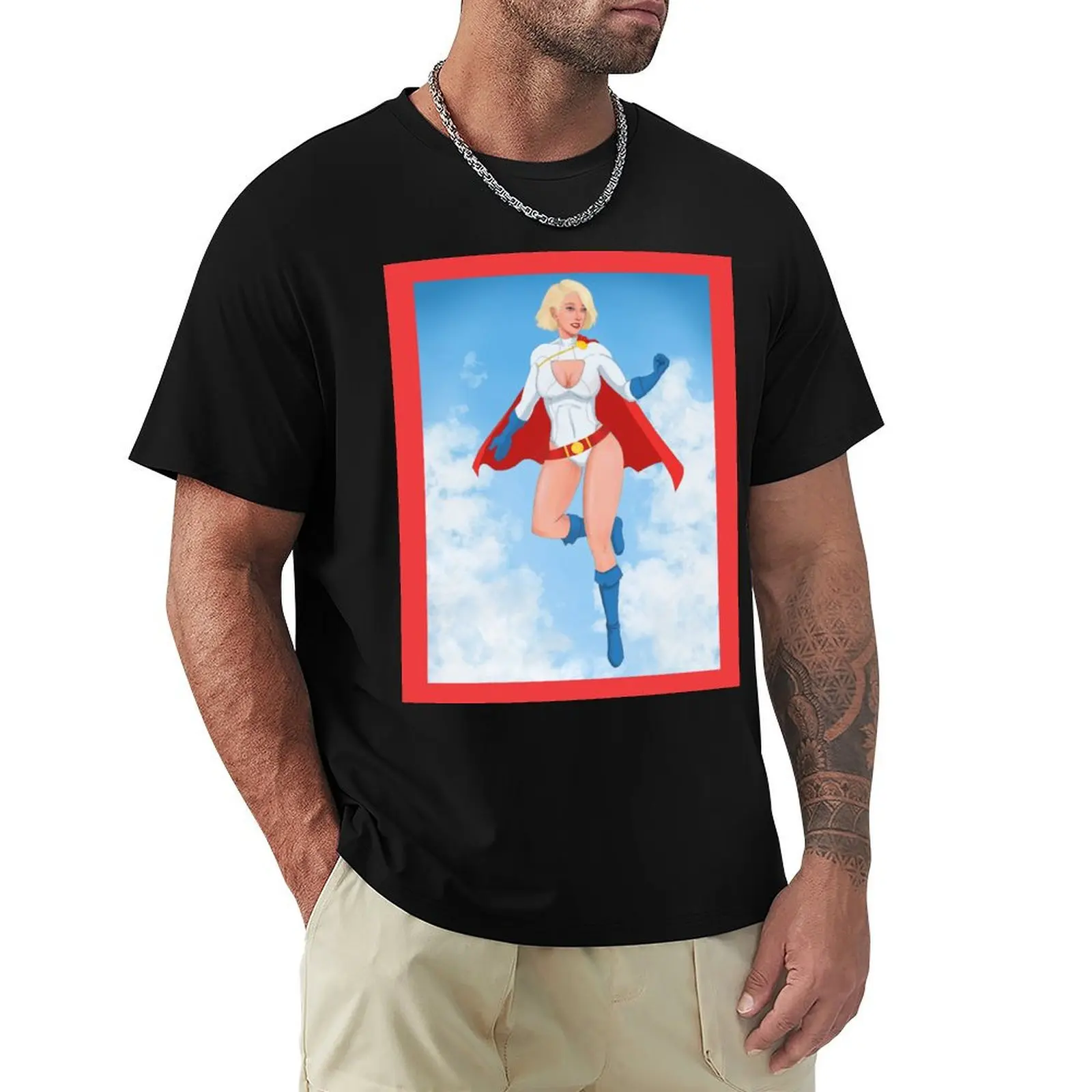 

Power Girl's Flight T-Shirt Personalized t-shirt rapper graphic tees summer 2025 sublime Men's t-shirts