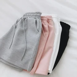 Pantalones cortos informales para mujer, ropa de abrigo femenina, de cintura alta, para primavera y verano, 2021