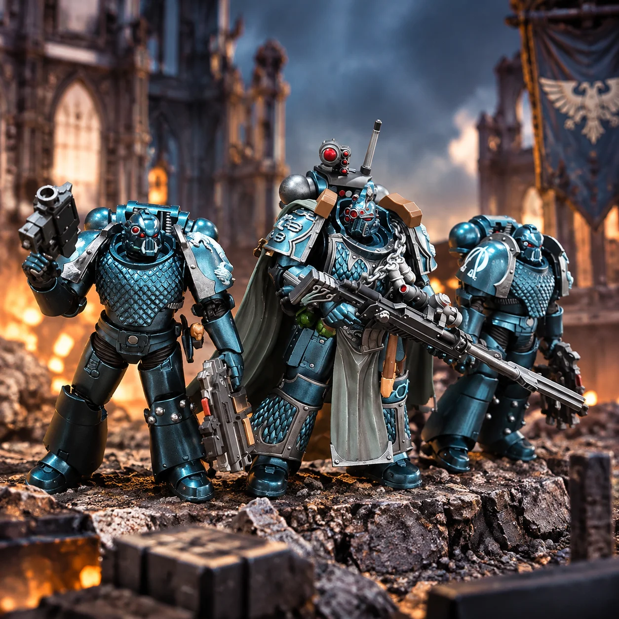 1:18 Joytoy Alpha Legion Action Figure Set, Warhammer The Horus Heresy Series, Fully Movable Collectible Model for Adult Hobby