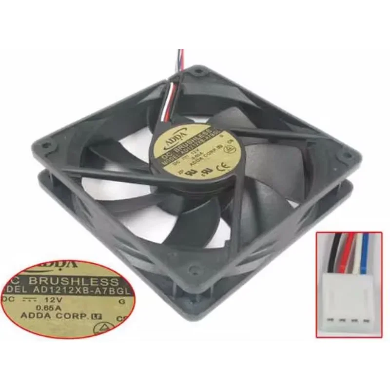 

ADDA AD1212XB-A7BGL G DC 12V 0.65A 120x120x25mm Server Cooling Fan
