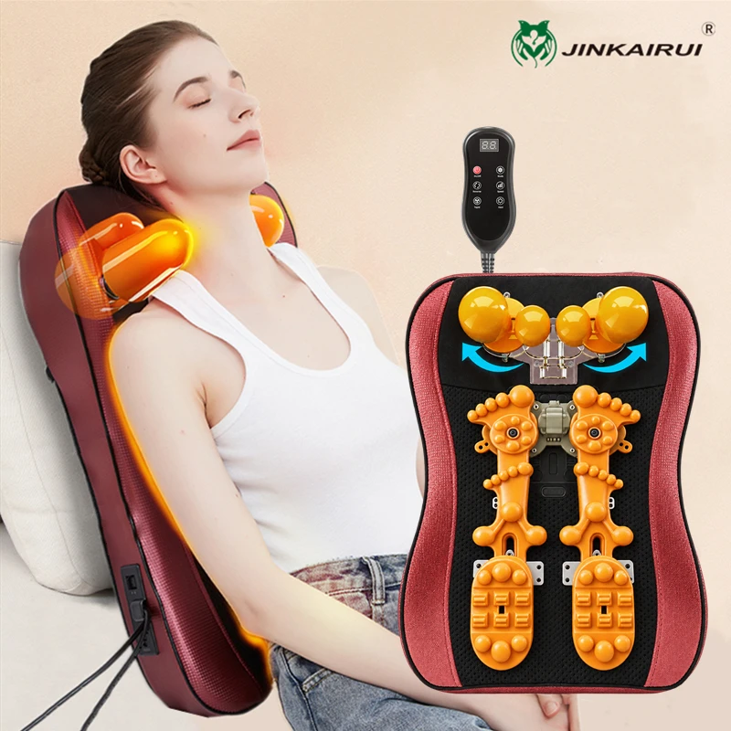 Back Waist Cervical Spine Multifunctional Full Body Neck Shoulder Electric Massage Cushion Household Kneading Shiatsu Massager
